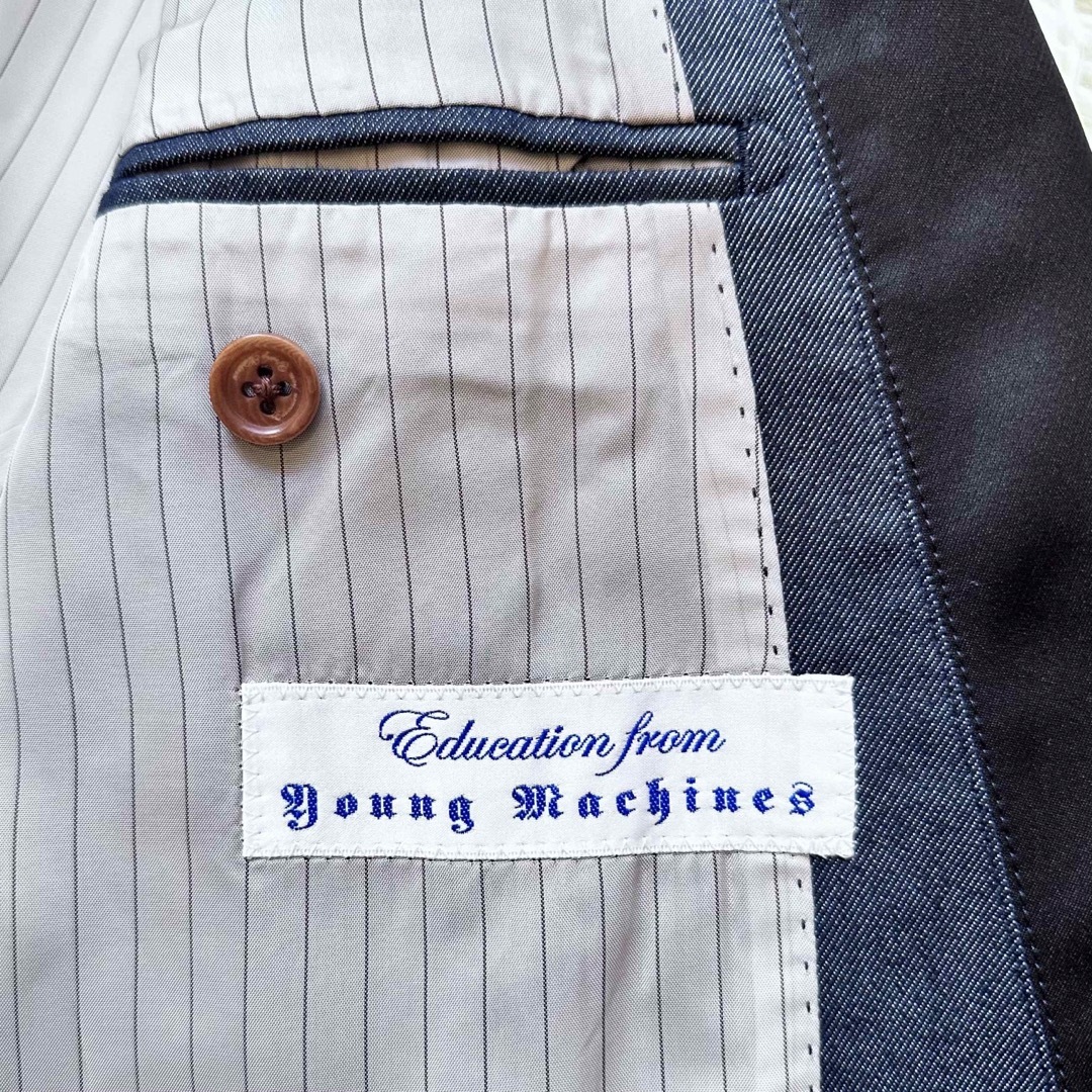 Education from Youngmachines(エデュケーションフロムヤングマシーン)のエデュケーションフロムヤングマシーン テーラードジャケット デニム スタッズ メンズのジャケット/アウター(テーラードジャケット)の商品写真