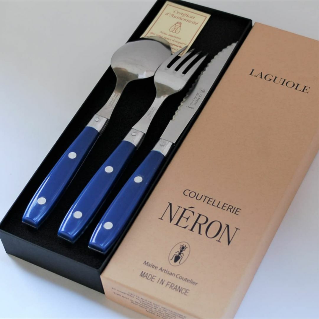 ビストロカトラリーセット Filet Collection フランス製 NERO インテリア/住まい/日用品のキッチン/食器(テーブル用品)の商品写真