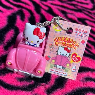 ハローキティ(ハローキティ)のHELLO KITTY♡⑅キティ♡くるま形ライト キーホルダー♡(キャラクターグッズ)