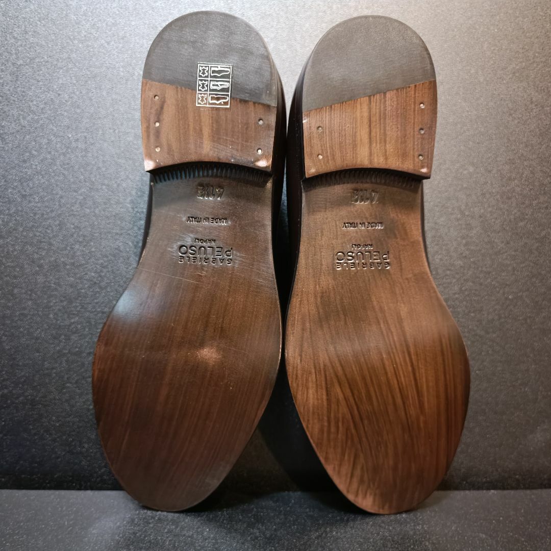 ペルーゾ（GABTIELE PELUSO） イタリア製革靴 茶 EU41.5 メンズの靴/シューズ(ドレス/ビジネス)の商品写真