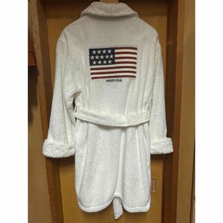 ラルフローレン(Ralph Lauren)のラルフローレン　バスローブ　ガウン　背中　星条旗刺繍入り　ハーフ丈　Mサイズ(タオル/バス用品)