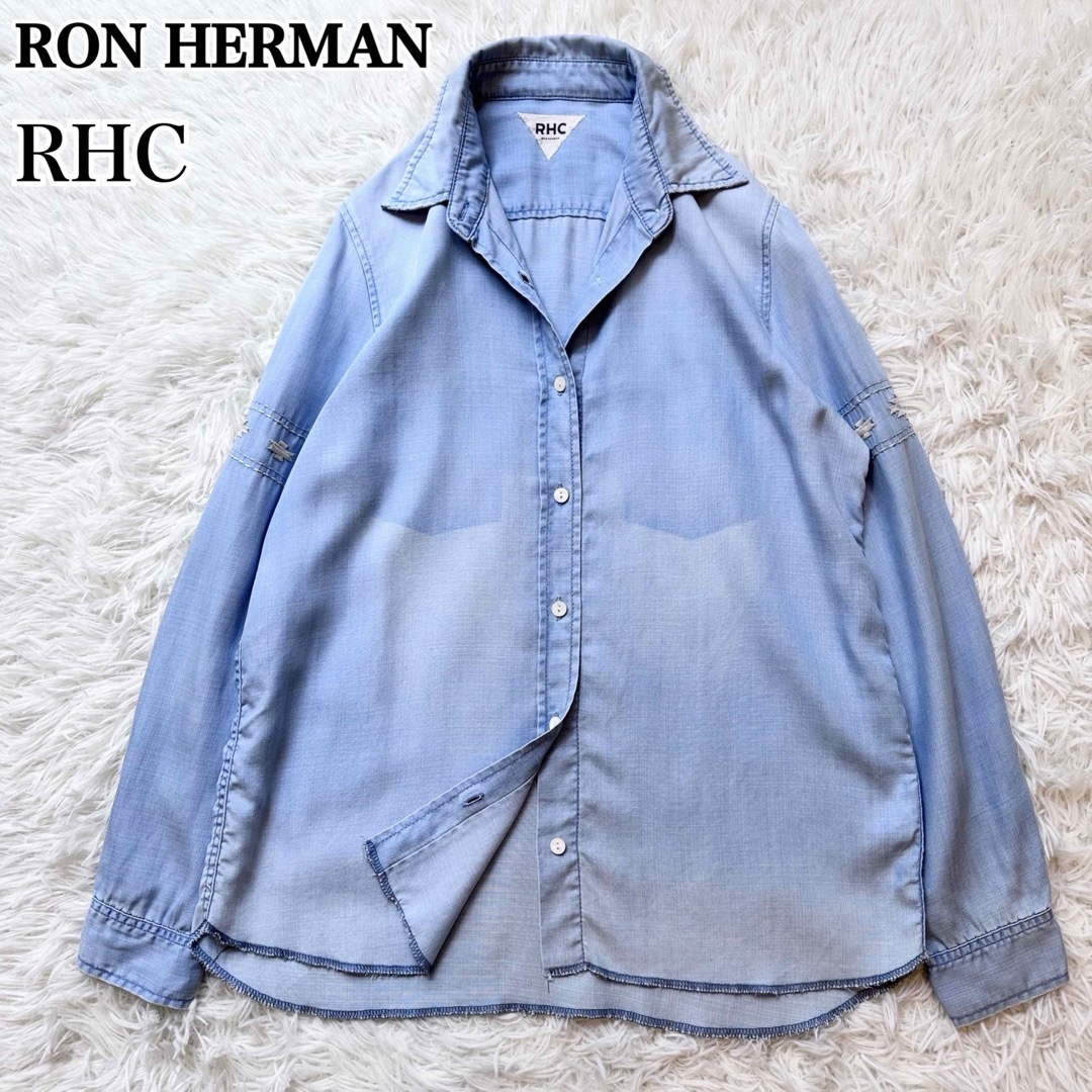 Ron Herman(ロンハーマン)のRHC ロンハーマン 長袖シャツ 袖刺繍 テンセル100% 指定外繊維 Sサイズ メンズのトップス(シャツ)の商品写真