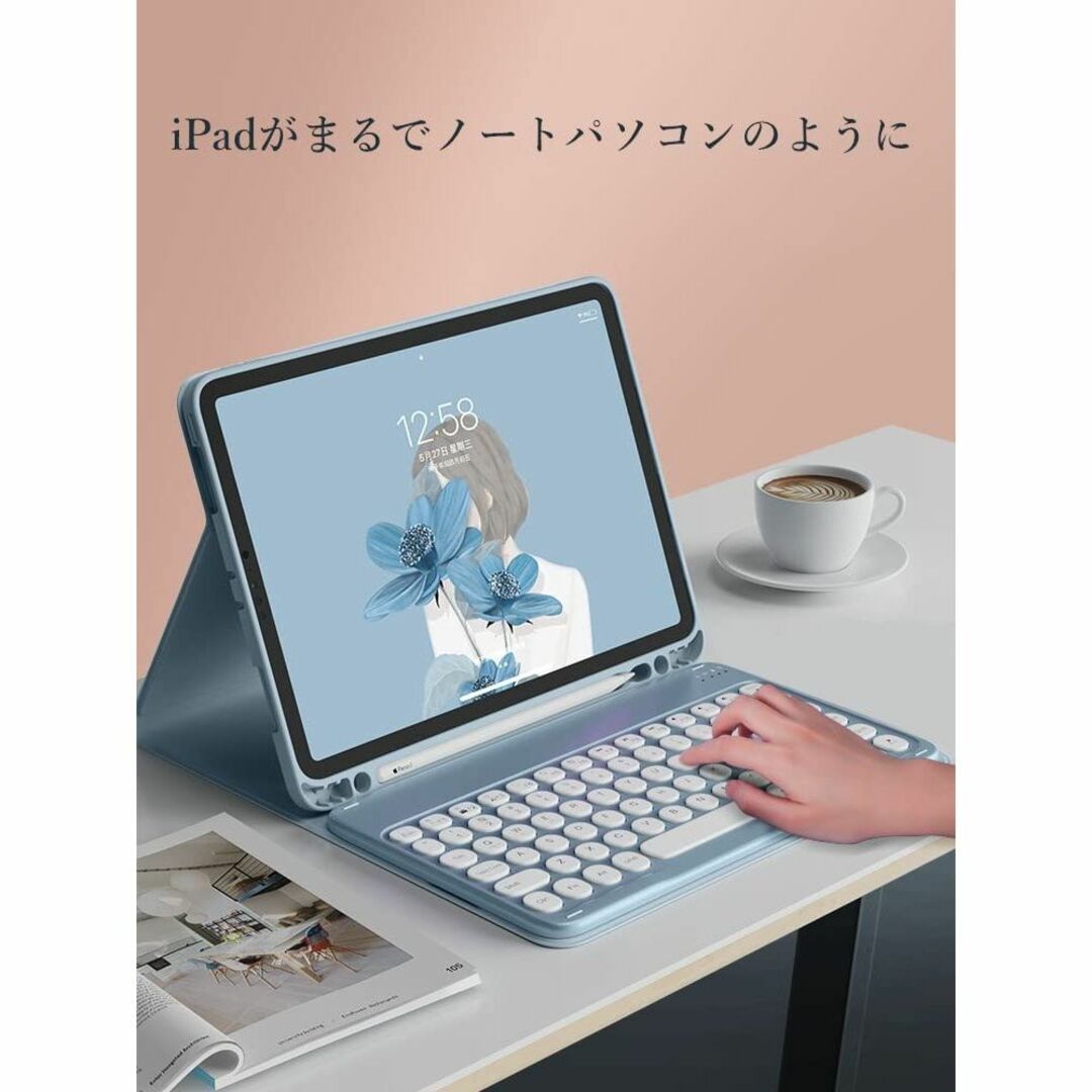 【色: イエロー】iPad 第10世代 2022年型 10.9 インチ キーボー スマホ/家電/カメラのPC/タブレット(タブレット)の商品写真