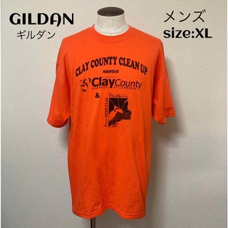 ギルタン(GILDAN)のGILDAN ギルダン Tシャツ USA輸入古着 XL オレンジ(Tシャツ/カットソー(半袖/袖なし))