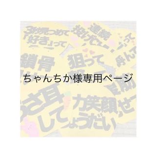 ちゃんちか様専用ページ(アイドルグッズ)