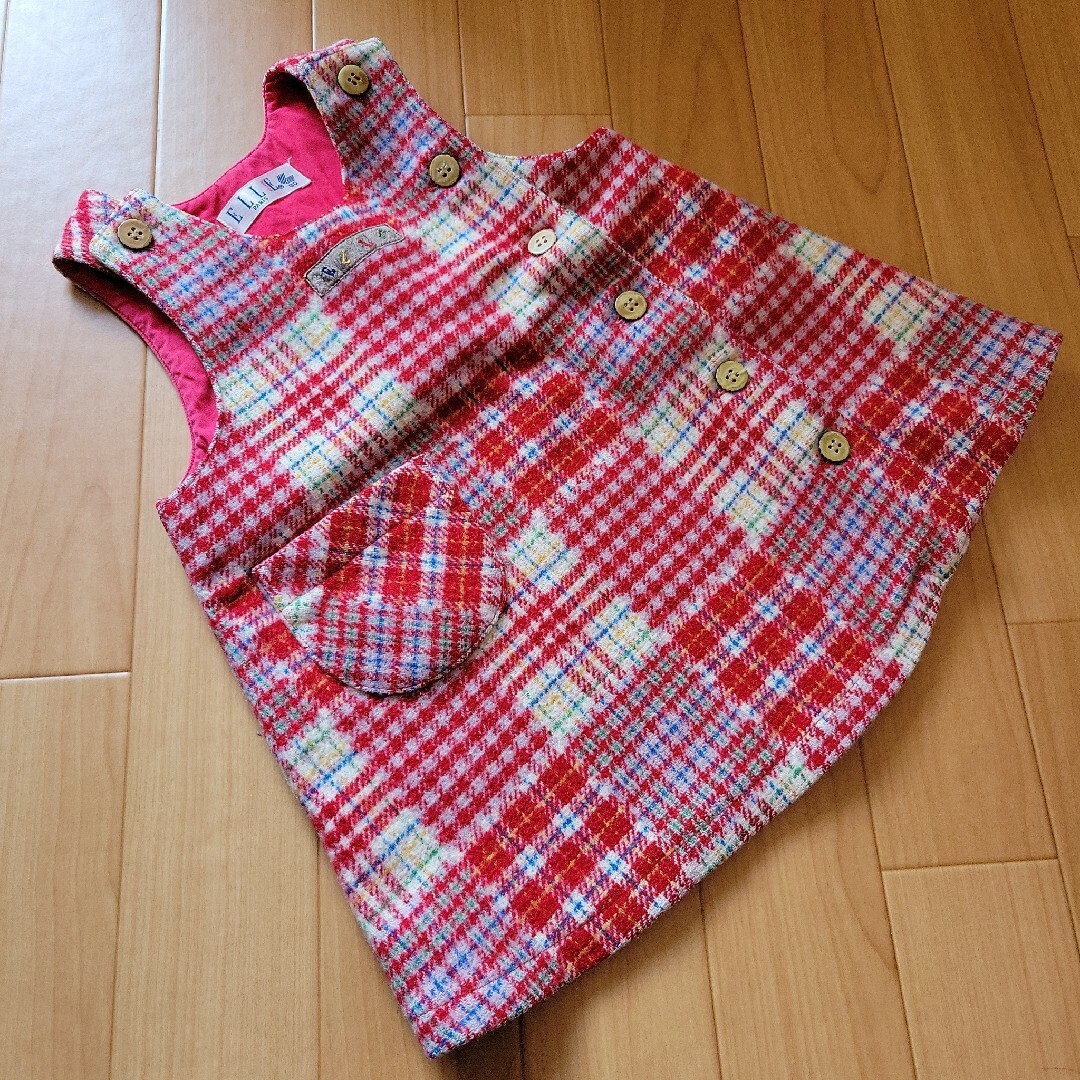ELLE(エル)の子供服 女の子 ジャンパースカート 80 ELLE キッズ/ベビー/マタニティのベビー服(~85cm)(ワンピース)の商品写真