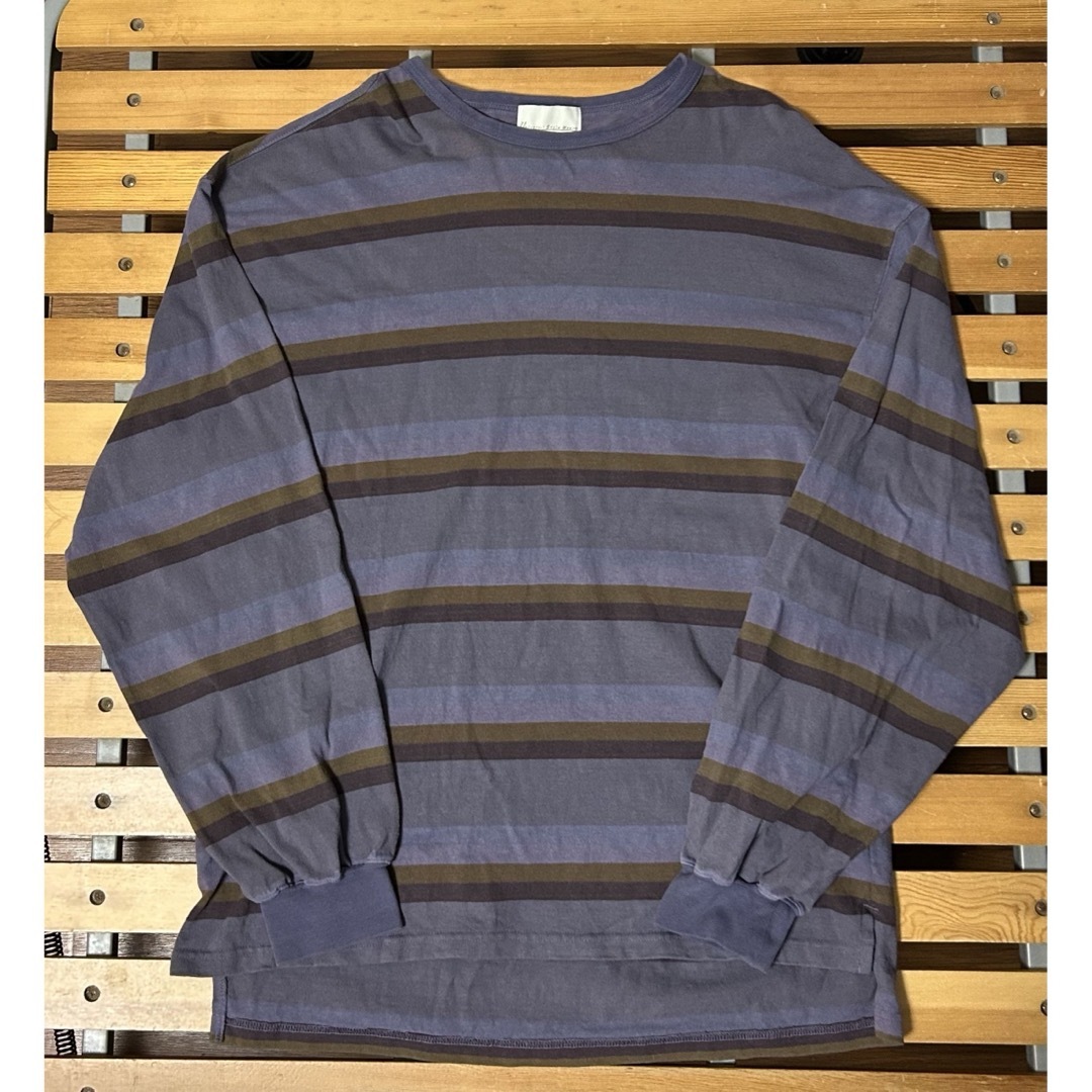 ボーダー　ロンT 古着　90s ストライプ　オーバーサイズ　ビッグシルエット メンズのトップス(Tシャツ/カットソー(七分/長袖))の商品写真