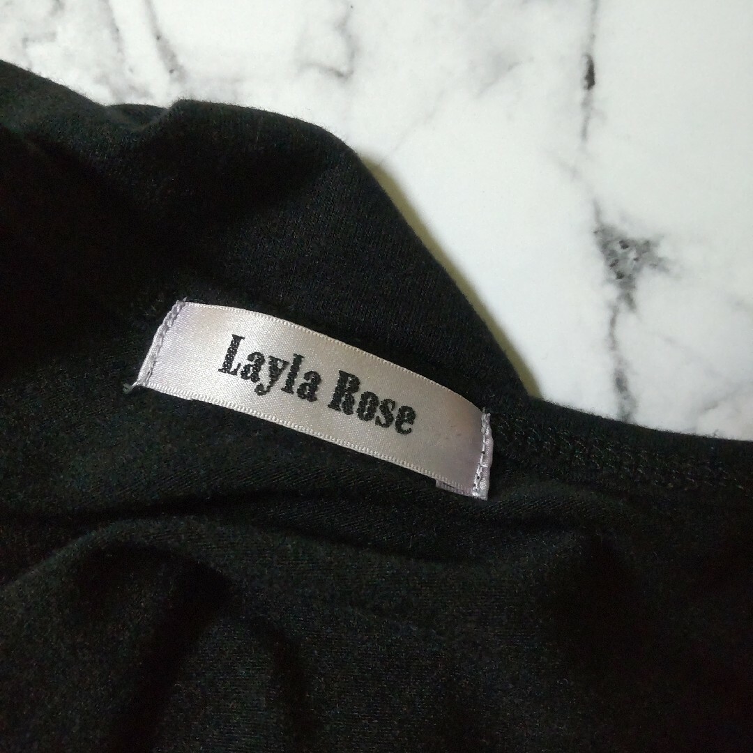 Layla Rose(レイラローズ)のLaylaRose ロングトップス【ヴィンテージ】BLACK 黒 長袖★中古品 レディースのトップス(カットソー(長袖/七分))の商品写真