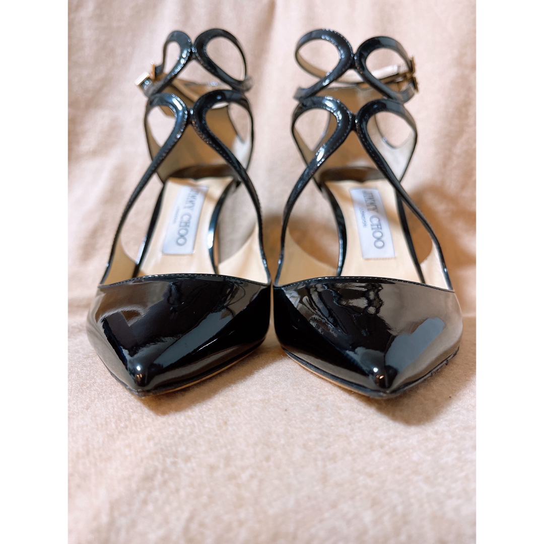 JIMMY CHOO(ジミーチュウ)の中古★美品【Jimmy Choo】 LANCER 100 エナメルパンプス レディースの靴/シューズ(ハイヒール/パンプス)の商品写真