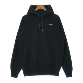 サカイ(sacai)のsacai サカイ パーカー 4(XL位) 黒 【古着】【中古】(パーカー)