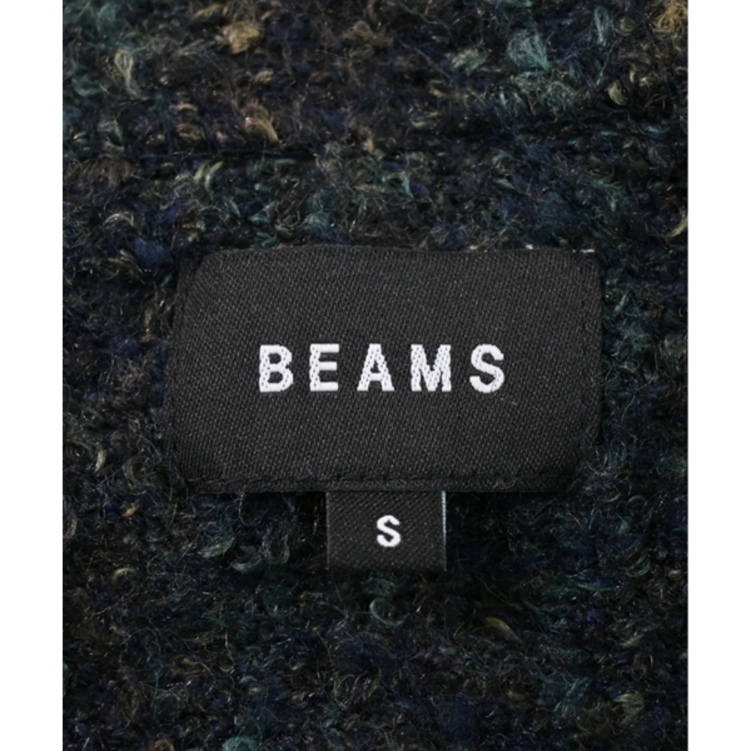 BEAMS(ビームス)のBEAMS ビームス カーディガン S 緑x紺x茶等(ミックス) 【古着】【中古】 メンズのトップス(カーディガン)の商品写真