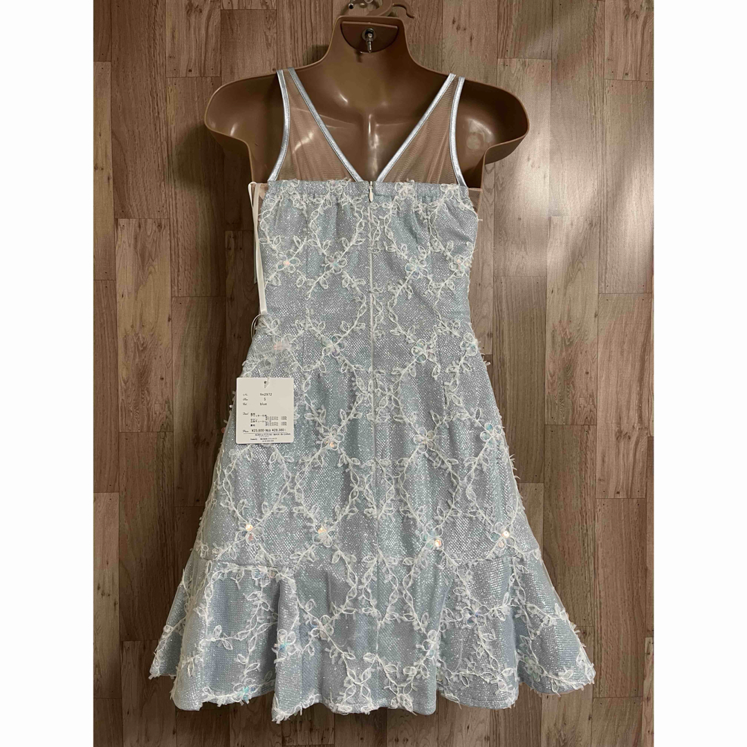 2972*ショルダーリボン×グリッターレースドレスblS 2972*ショルダーリボン×グリッターレースドレスblS