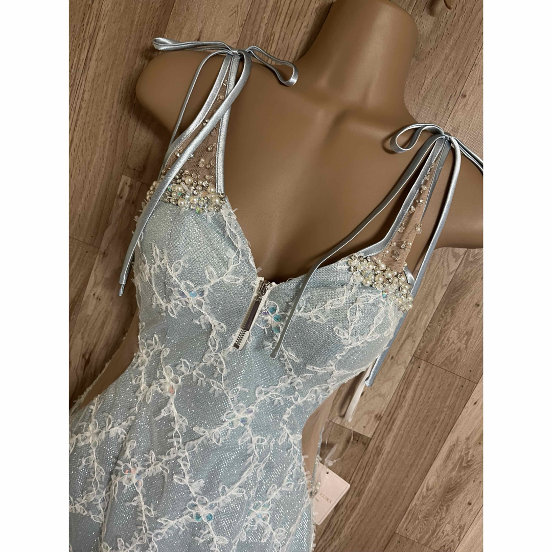2972*ショルダーリボン×グリッターレースドレスblS 2972*ショルダーリボン×グリッターレースドレスblS
