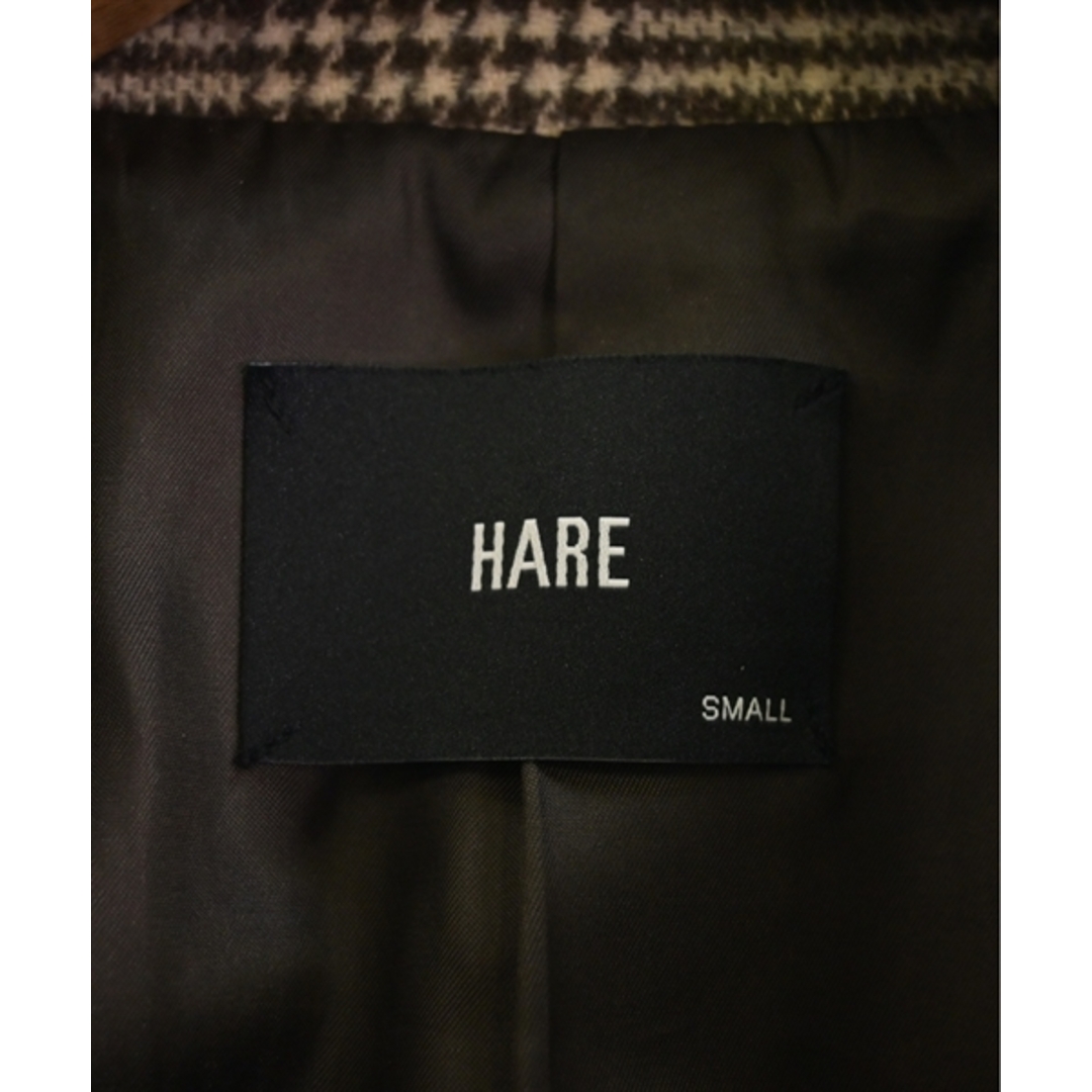 HARE(ハレ)のHARE ハレ コート S 茶系x白系(チェック) 【古着】【中古】 メンズのジャケット/アウター(その他)の商品写真