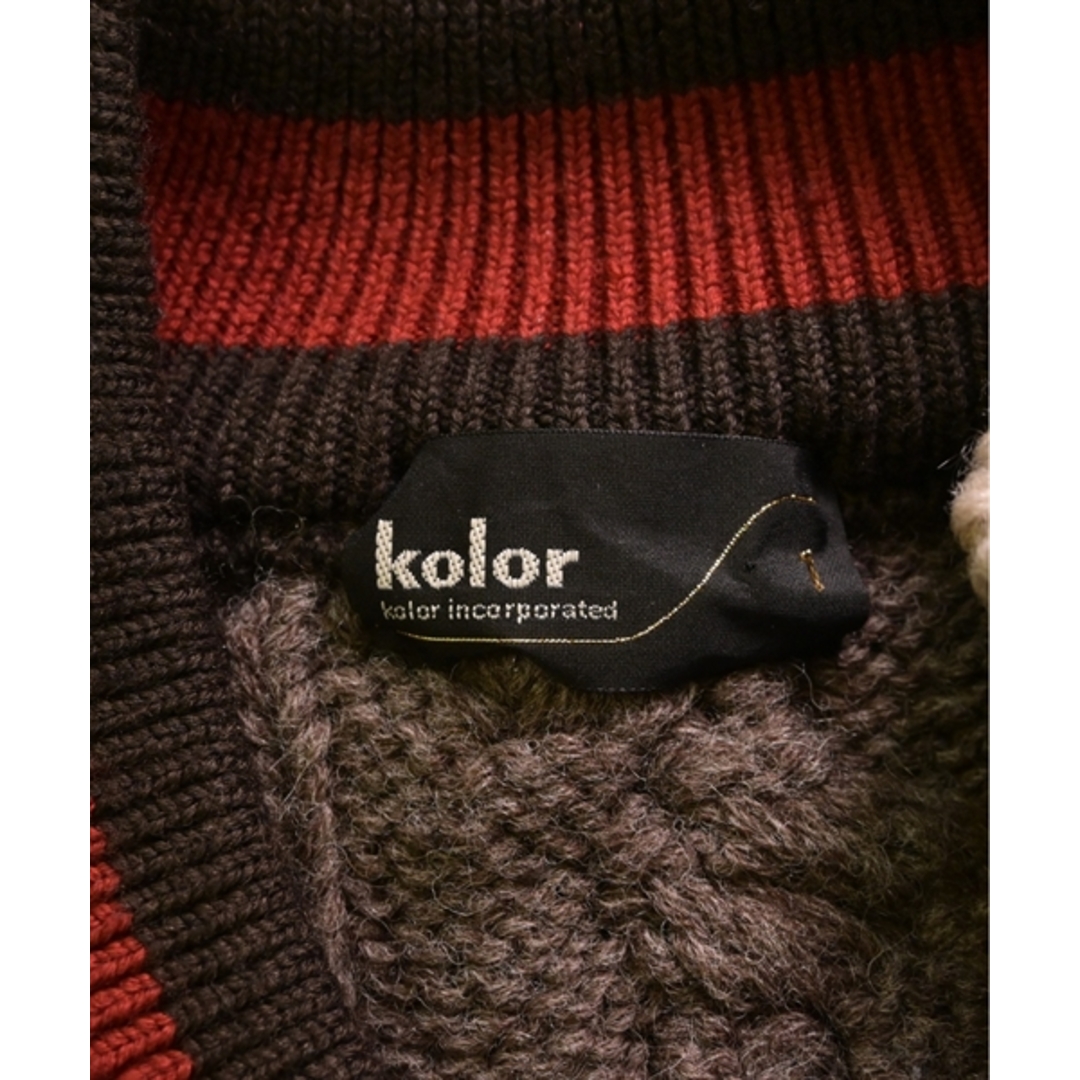 kolor(カラー)のkolor カラー ニット・セーター 1(S位) 茶 【古着】【中古】 メンズのトップス(ニット/セーター)の商品写真