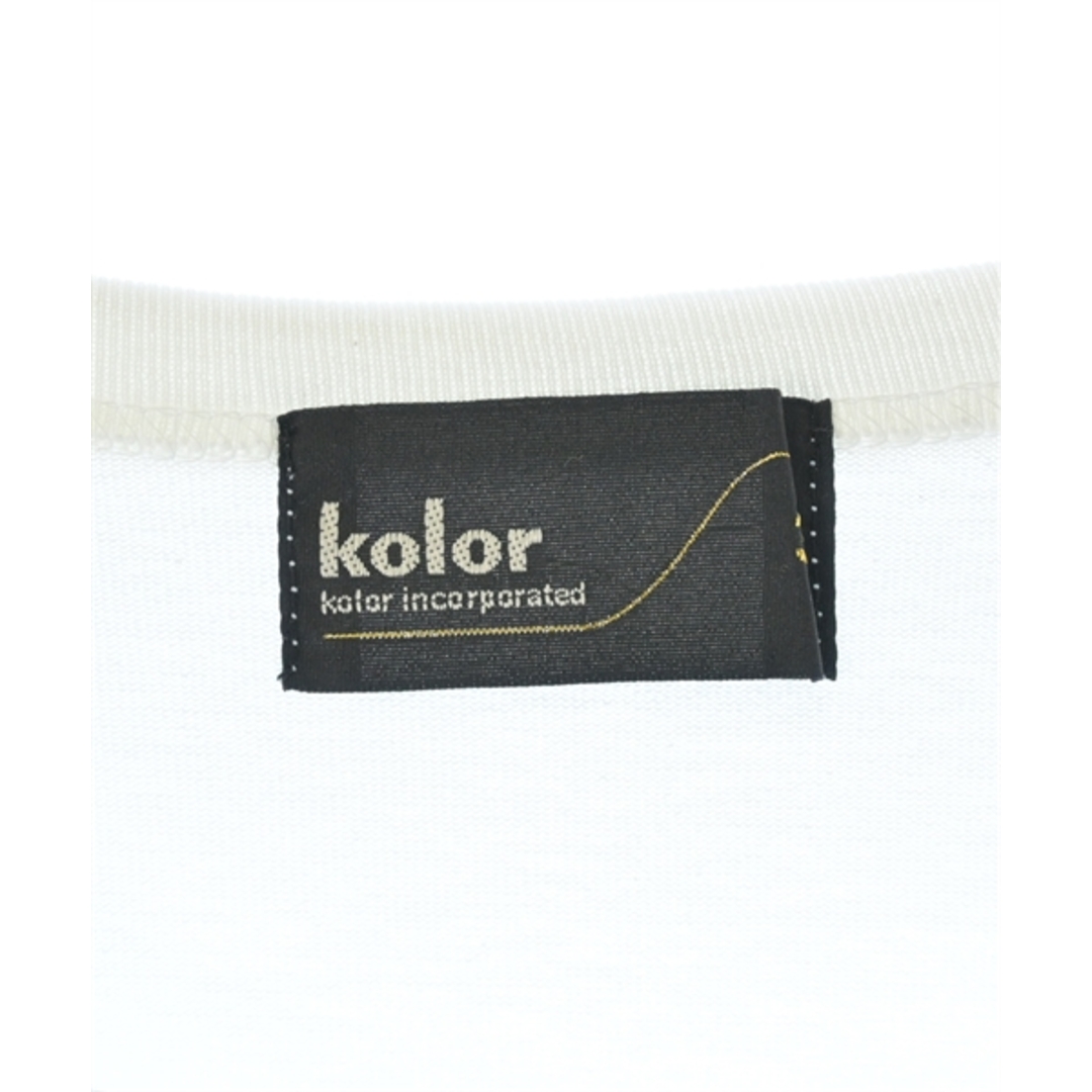 kolor(カラー)のkolor カラー Tシャツ・カットソー 3(L位) 白 【古着】【中古】 メンズのトップス(Tシャツ/カットソー(半袖/袖なし))の商品写真