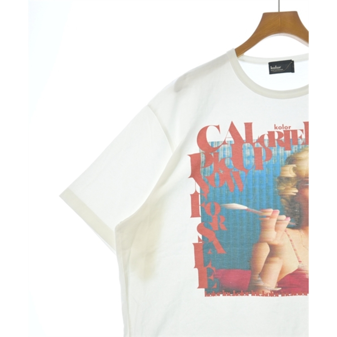 kolor(カラー)のkolor カラー Tシャツ・カットソー 3(L位) 白 【古着】【中古】 メンズのトップス(Tシャツ/カットソー(半袖/袖なし))の商品写真