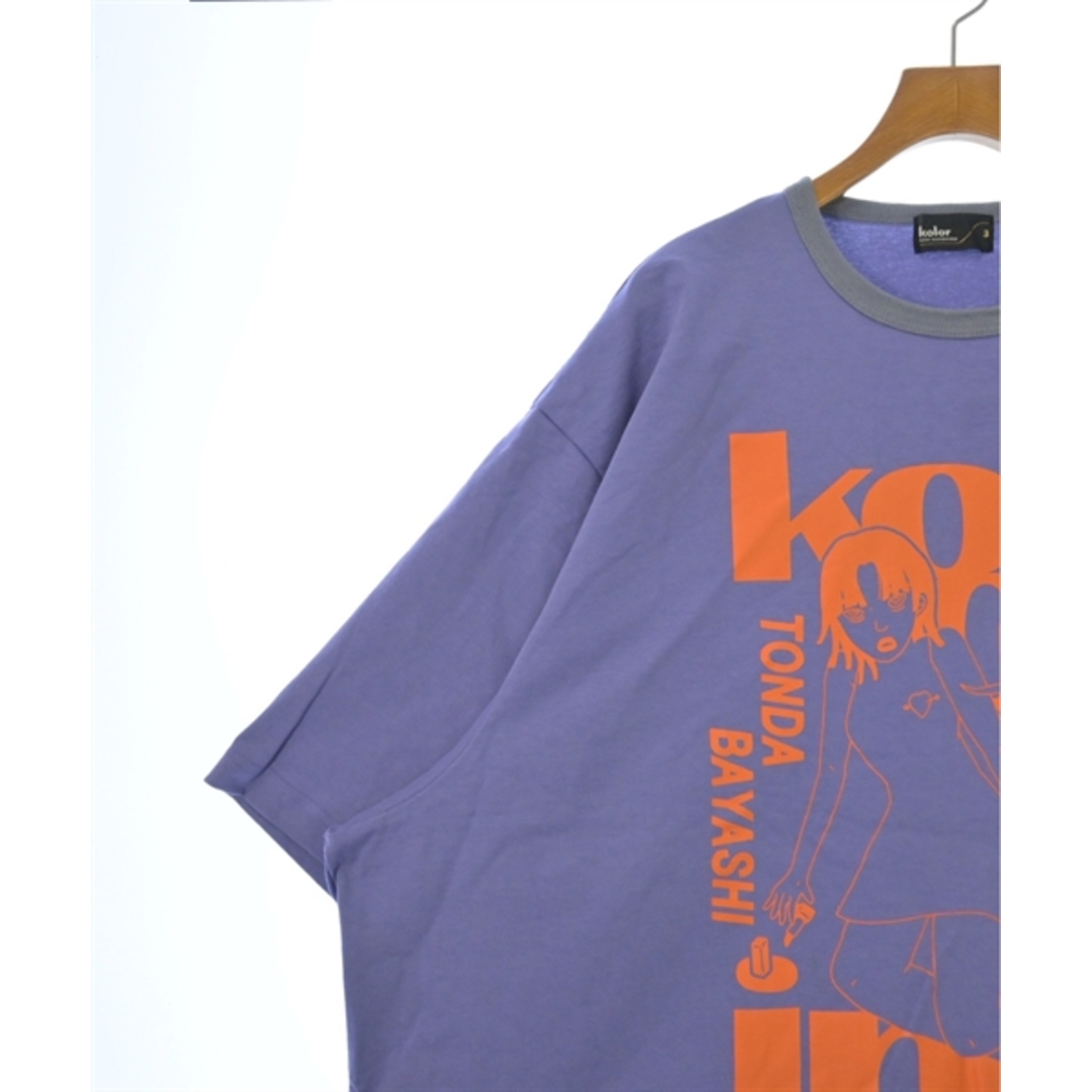 kolor(カラー)のkolor カラー Tシャツ・カットソー 3(L位) 紫系 【古着】【中古】 メンズのトップス(Tシャツ/カットソー(半袖/袖なし))の商品写真