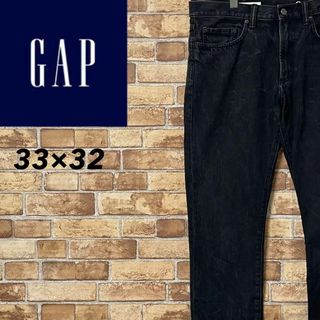 ギャップ(GAP)のGAP　ギャップ　ブラックデニム　ジーンズ　ジーパン　黒　ゆるだぼ　33/32(デニム/ジーンズ)