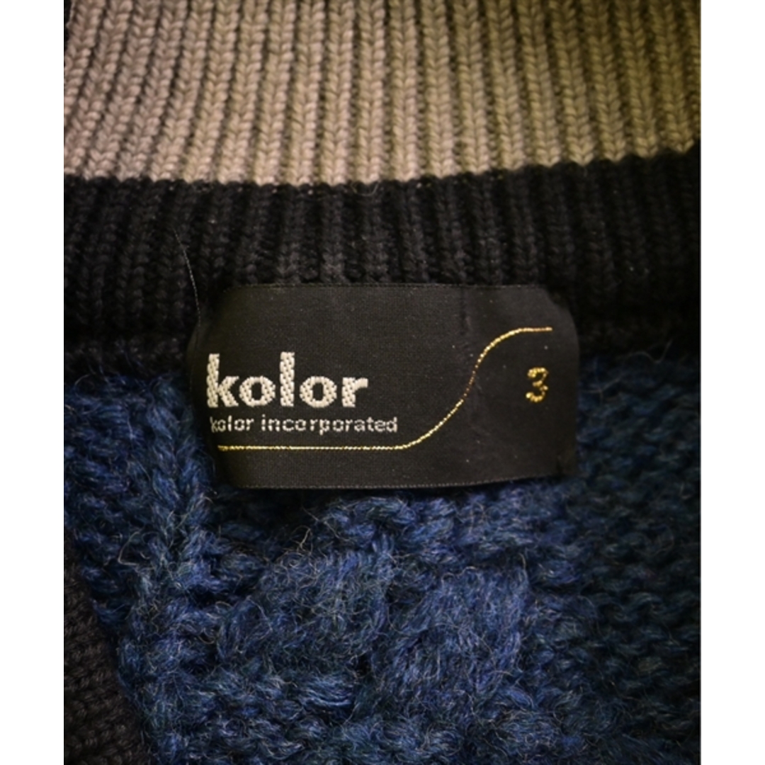 kolor(カラー)のkolor カラー ニット・セーター 3(L位) 青x黒 【古着】【中古】 メンズのトップス(ニット/セーター)の商品写真