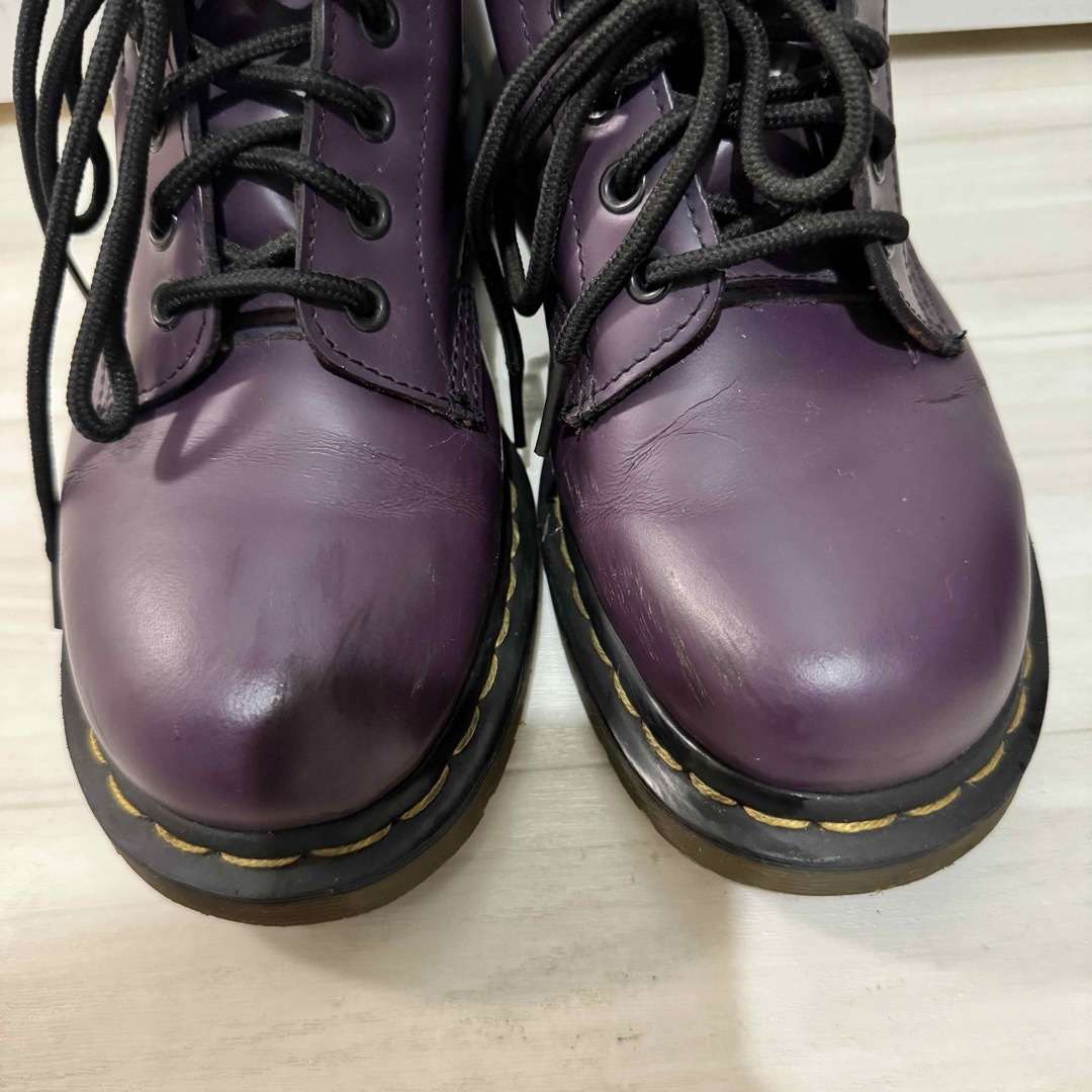 Dr.martens ドクターマーチン 8ホール ブーツ パープル 紫 UK6 レディースの靴/シューズ(ブーツ)の商品写真