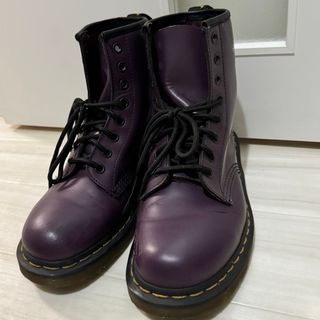 Dr.martens ドクターマーチン 8ホール ブーツ パープル 紫 UK6(ブーツ)