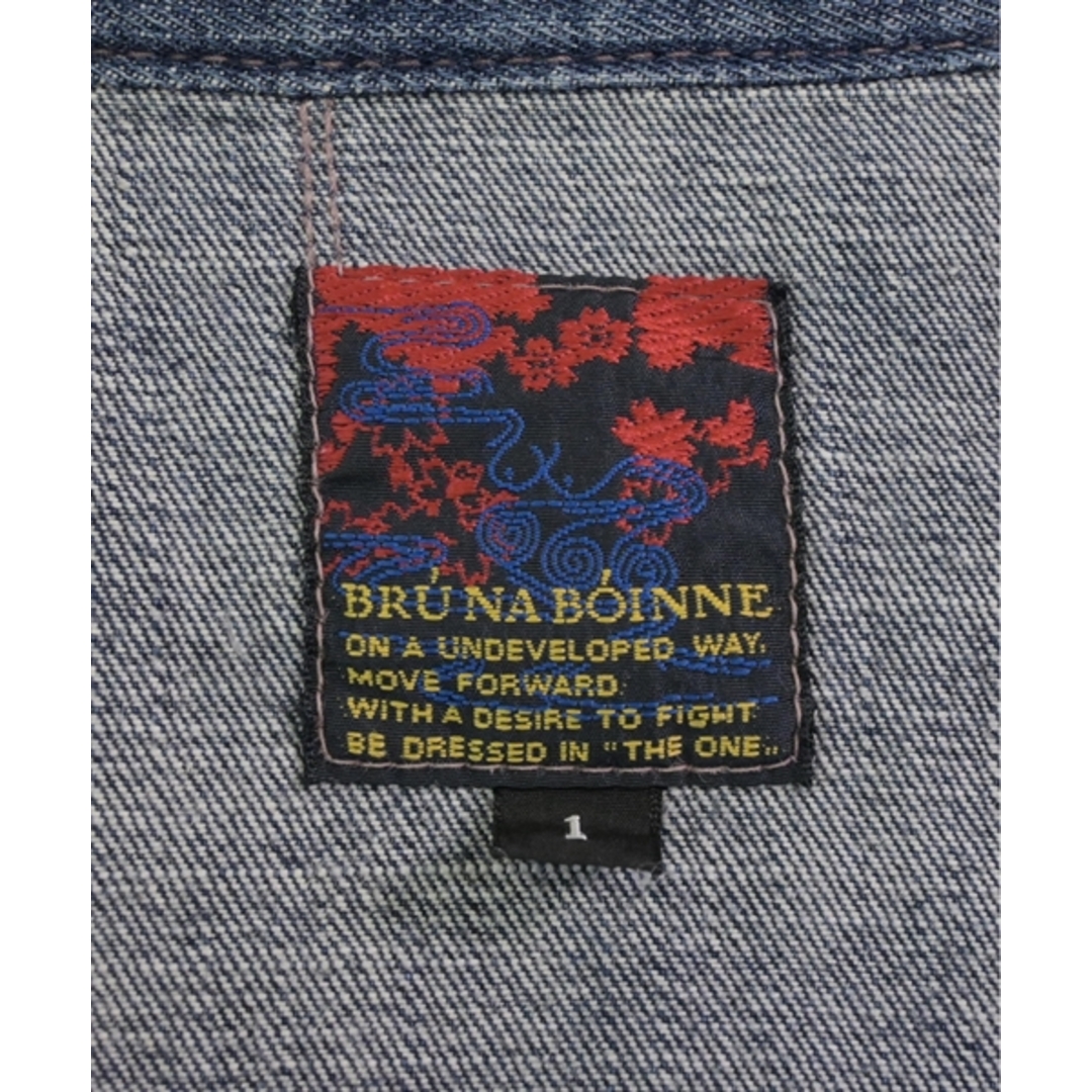 BRUNABOINNE(ブルーナボイン)のBRU NA BOINNE カジュアルシャツ 1(S位) 青(デニム) 【古着】【中古】 メンズのトップス(シャツ)の商品写真