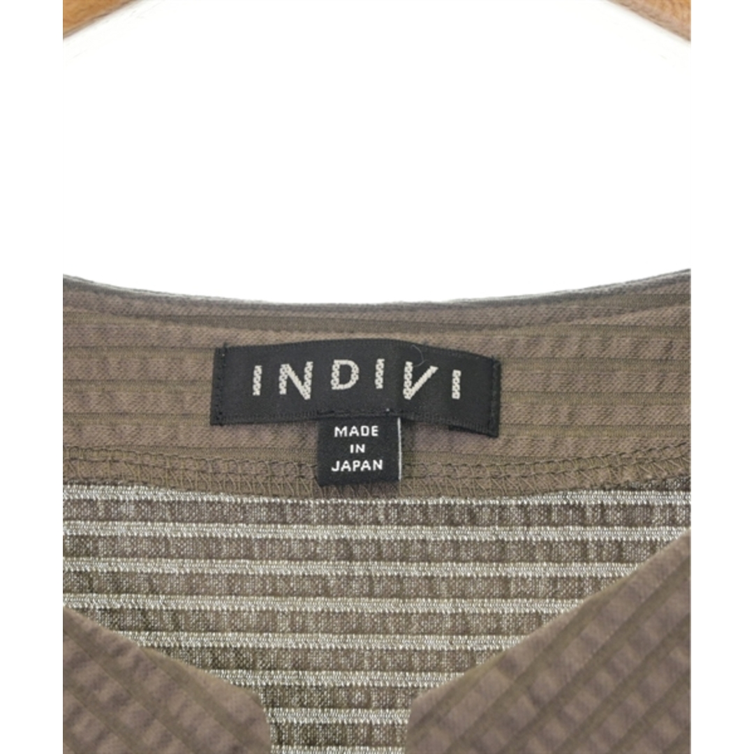 INDIVI(インディヴィ)のINDIVI インディヴィ カジュアルシャツ 15(XXL位) 茶 【古着】【中古】 レディースのトップス(シャツ/ブラウス(長袖/七分))の商品写真