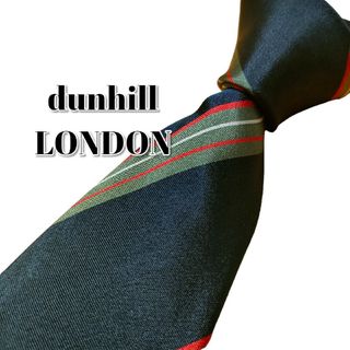 ダンヒル(Dunhill)の★dunhill LONDON★　ブラック系　ストライプ　イタリア製(ネクタイ)