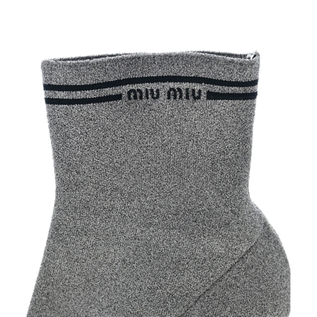 miumiu(ミュウミュウ)のMiu Miu ミュウミュウ ブーツ EU39(25.5cm位) シルバー 【古着】【中古】 レディースの靴/シューズ(ブーツ)の商品写真