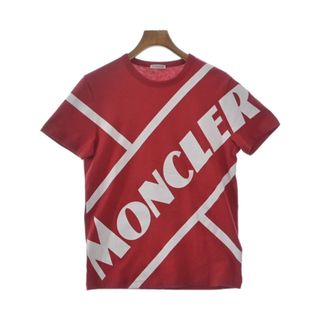 モンクレール(MONCLER)のMONCLER モンクレール Tシャツ・カットソー S 赤 【古着】【中古】(Tシャツ/カットソー(半袖/袖なし))