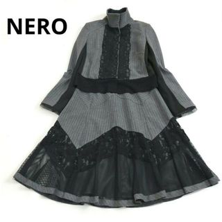 センソユニコ(Sensounico)の【美品】センソユニコ　NERO　フォーマルスーツ　レース　ジャケット　スカート(スーツ)