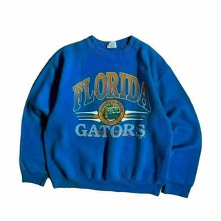 FLORIDA GATORS プリントスウェット ブルー 古着 トレーナー(スウェット)