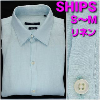 SHIPS - SHIPS リネンシャツ メンズS～M リネン100%