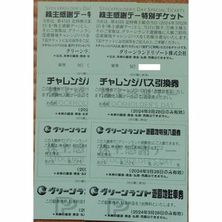 グリーンランド株主感謝デー 特別チケット2枚　株主優待券(遊園地/テーマパーク)