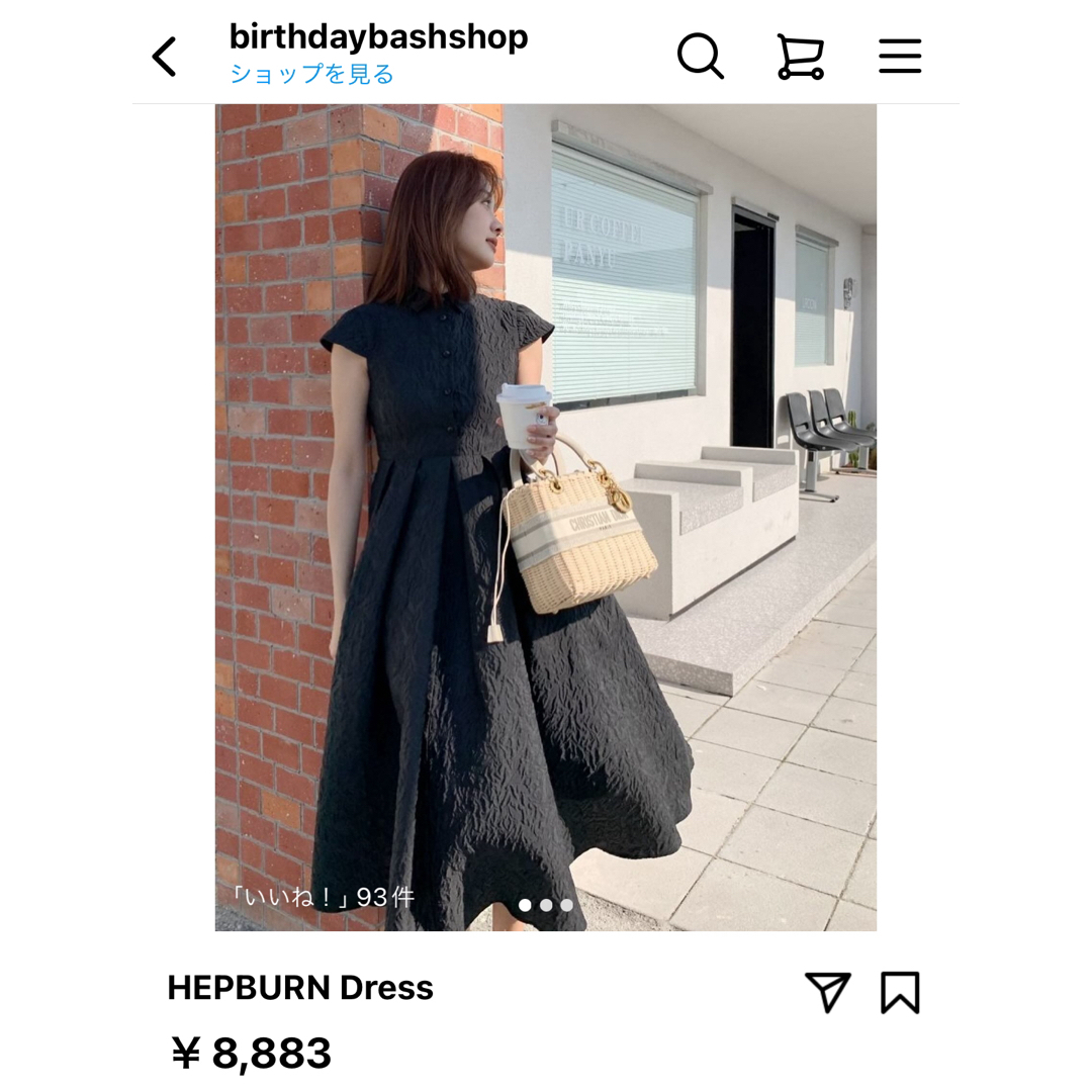 BIRTHDAY BASH(バースデーバッシュ)のbirthday bush hepburn dress レディースのワンピース(ひざ丈ワンピース)の商品写真