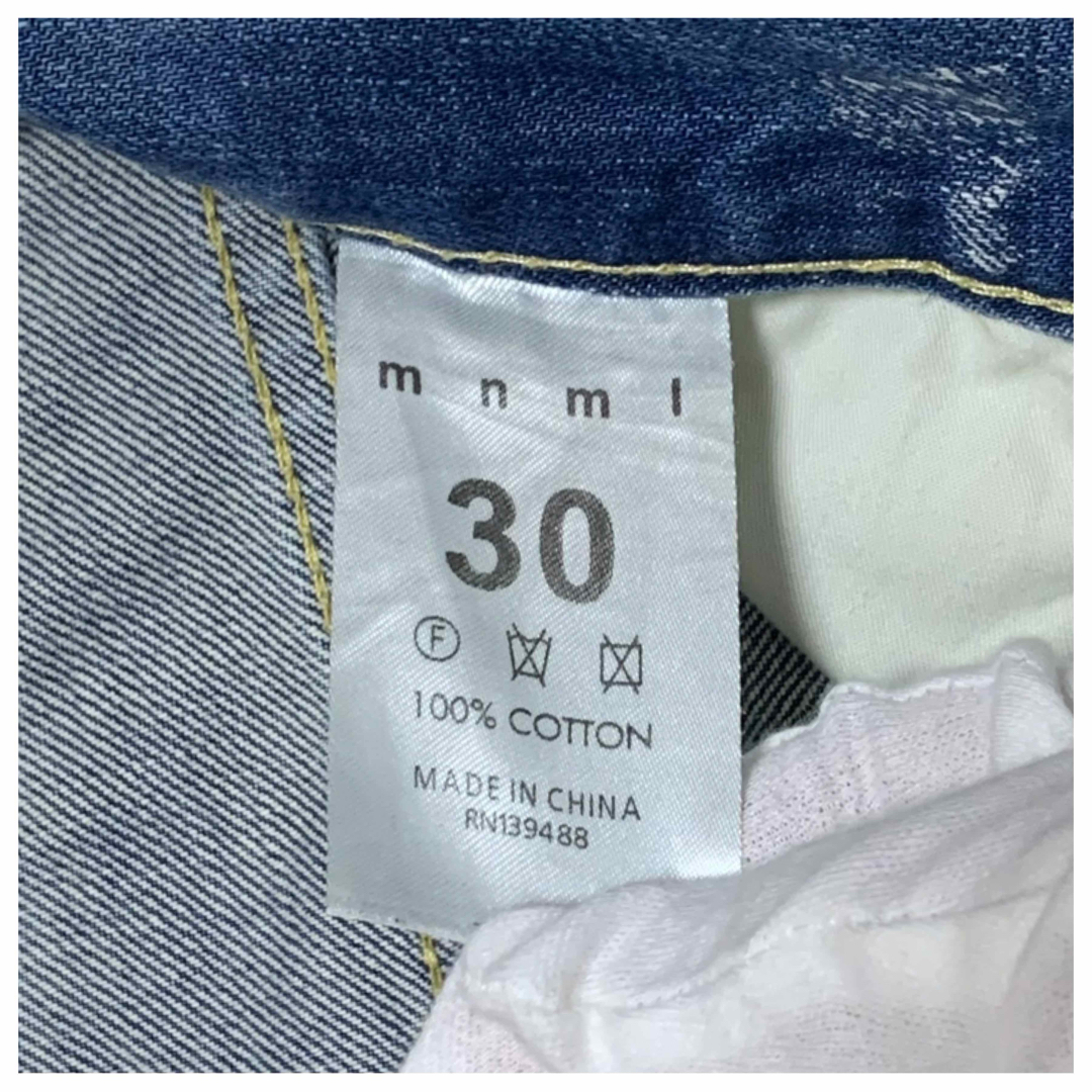 mnml(ミニマル)のmnml ミニマル 切替えデニム W30 ウエスト80cm ボタンフライ デニム メンズのパンツ(デニム/ジーンズ)の商品写真