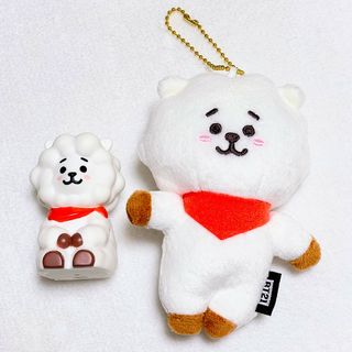 BT21 - BTS BT21 RJ アールジェイ ぬいぐるみキーホルダー ソフビ 2点セット