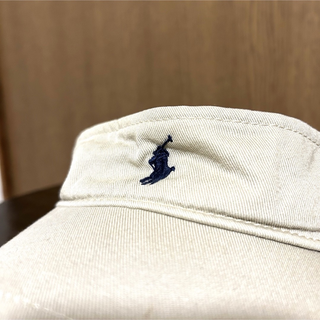 POLO RALPH LAUREN(ポロラルフローレン)のS〜Mサイズ！ポロbyラルフローレン 古着サンバイザー ベージュ 台湾製POLO レディースの帽子(その他)の商品写真