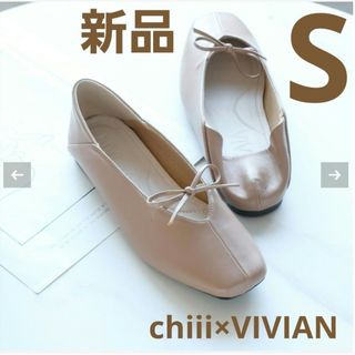 【新品】chiii vivian スクエアトゥリボンバブーシュ パンプス