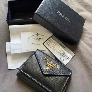 プラダ(PRADA)のプラダ　ミニ財布　黒　正規品(財布)