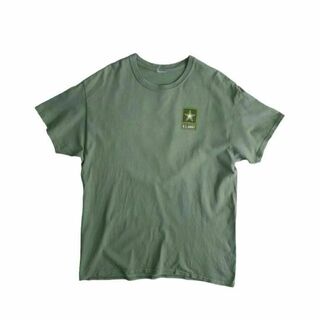 ミリタリー(MILITARY)のUS ARMY プリントTシャツ グリーン 両面プリント オーバーサイズ(Tシャツ/カットソー(半袖/袖なし))