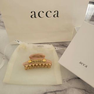 acca - 新品 acca ヘアクリップ ミディアム 中 薔薇 バラ 花 美品