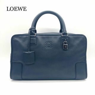 ロエベ(LOEWE)の【極美品】LOEWE ロエベ アマソナ36 カデナ ネイビー アナグラム 濃紺(ハンドバッグ)