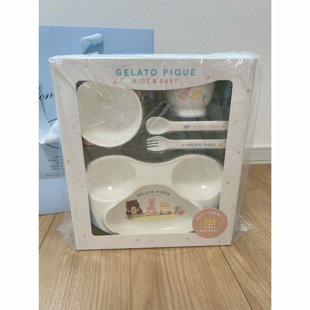 gelato pique(ジェラートピケ)のジェラートピケ　離乳食セット　ファーストディッシュセット　ベビー食器 キッズ/ベビー/マタニティの授乳/お食事用品(離乳食器セット)の商品写真