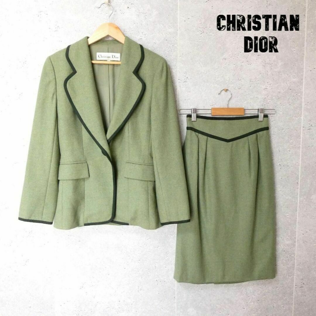 Christian Dior(クリスチャンディオール)の良品 綺麗 Christian Dior シングル セットアップ スーツ レディースのフォーマル/ドレス(スーツ)の商品写真