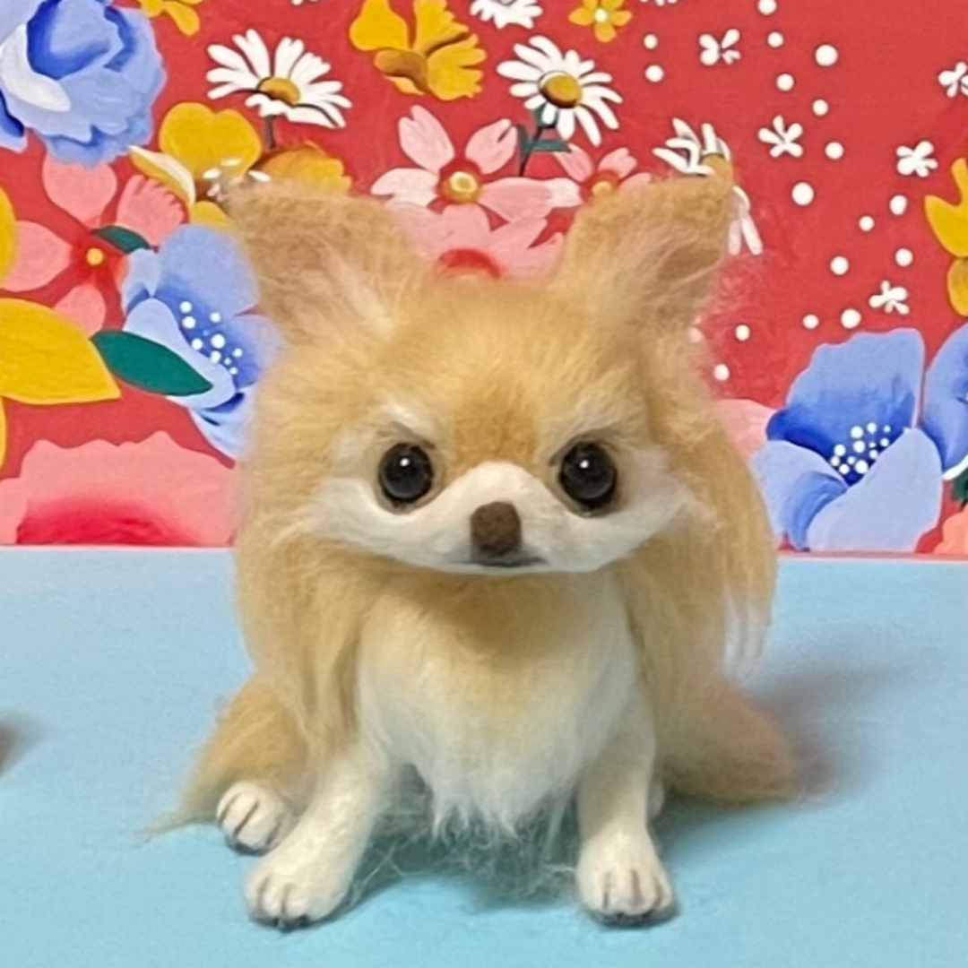 羊毛フェルト　チワワ ハンドメイドのぬいぐるみ/人形(ぬいぐるみ)の商品写真