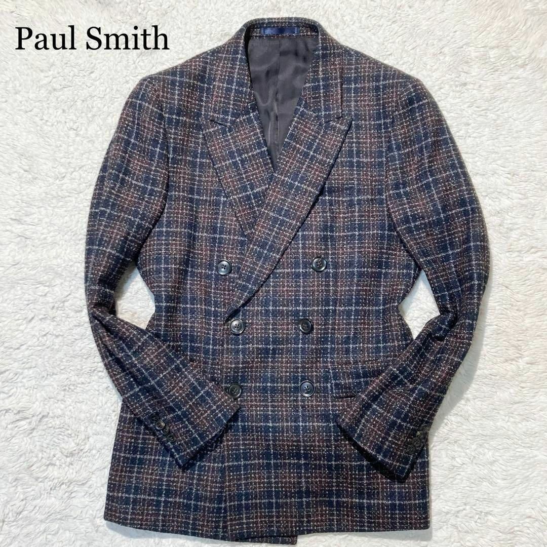 Paul Smith(ポールスミス)の【未使用級】ポールスミス ジャケット ダブル タータンチェック 鳥 派手 M メンズのジャケット/アウター(テーラードジャケット)の商品写真