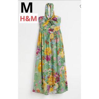 エイチアンドエム(H&M)の新中古　H&M 花柄ロングワンピース　ホルターネック　サマードレス(ロングワンピース/マキシワンピース)