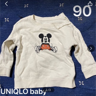 ディズニー(Disney)のユニクロ ディズニー ミッキー トレーナー 90cm(Tシャツ/カットソー)